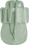 Dreamland Baby Viscose Swaddle Blanket (0-6 Months). 1.0 TOG Ultra Soft Swaddle Blanket w/Built in Band. 97% Viscose, 3% Spandex (Sage). Mom-Owned US Business, Premium Materials
