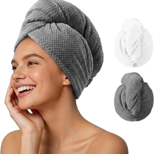UMISLEEP 2 Pack Microfiber Hair Towel Wrap