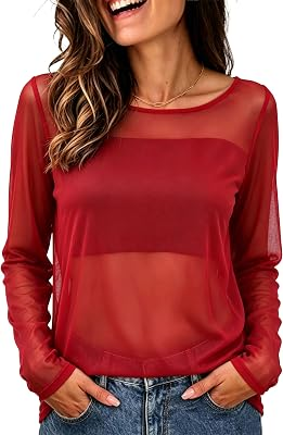 WIHOLL Womens Lace Tops