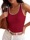 BTFBM Summer Tank Tops for Women Sleeveless Lightweight Ribbed Knit Shirts