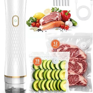 Handheld Vacuum Sealer for Food with 30 Reusable Vacuum Sealer Bags
