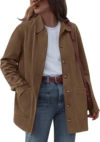BTFBM Fall Fashion Faux Suede Jacket Women Winter Clothing,Light Brown,S