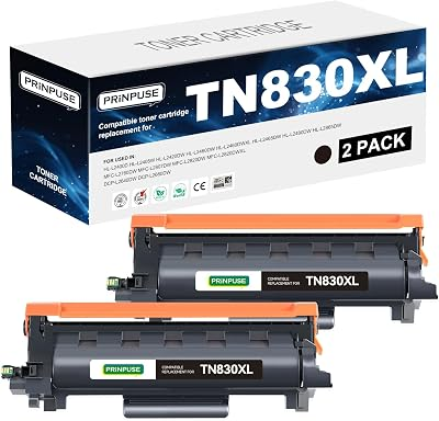 830XL Toner Cartridge High Yield Compatible Replacements for Brother Toner TN830 TN830XL Work w