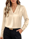 ANRABESS Womens Satin Blouse