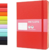 Dot Matrix Hardcopy Notebook – 5.6″x8.3″- Sourced from sustainable and excellent quality paper, minimalist, natural, portable and flexible design, good helper for study and record keeping, suitable for office, school and many other occasions(Red)