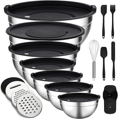 Unokit Mixing Bowls with Lids Set - 16 Pcs