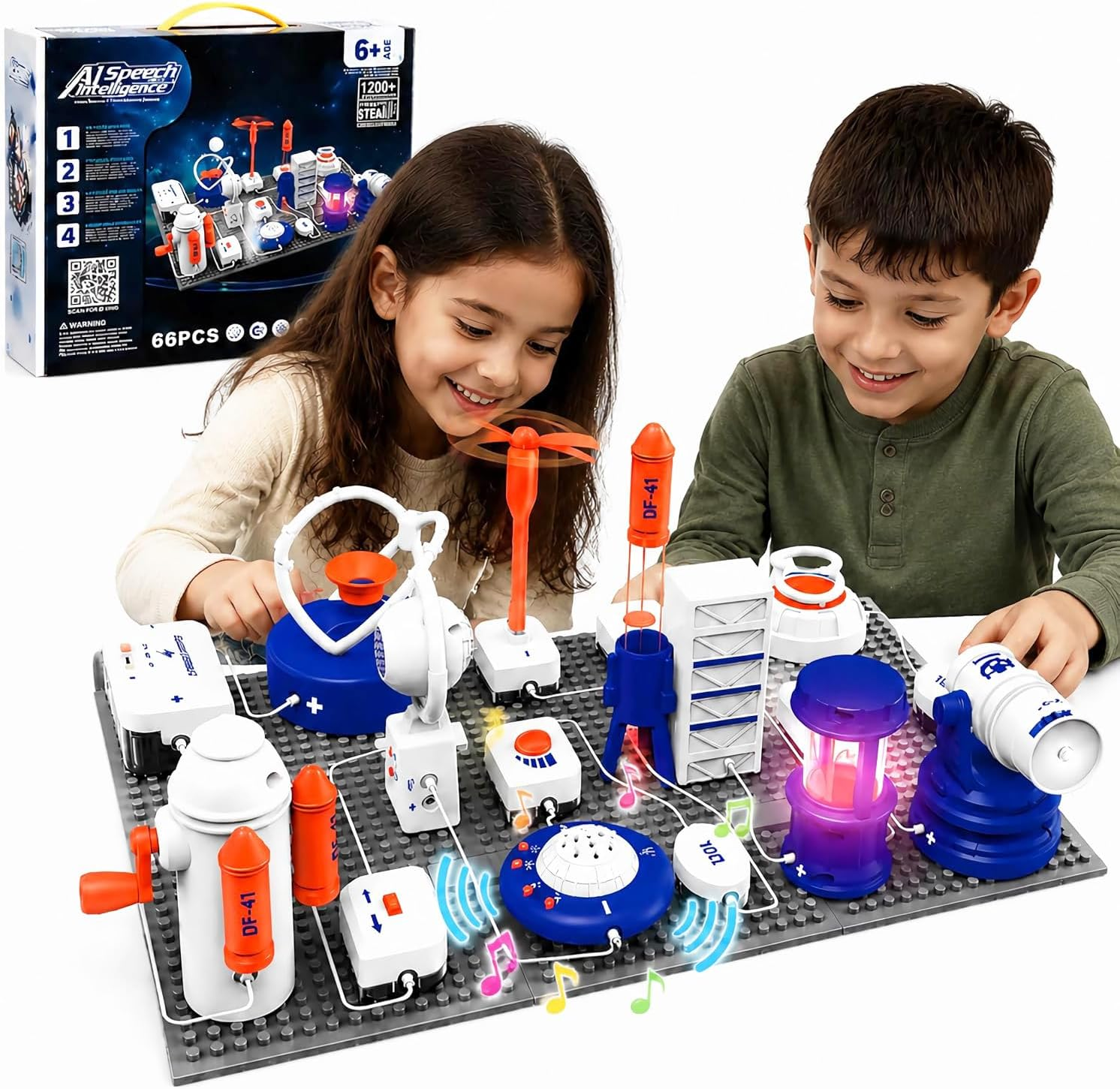 STEM Science Kit for Kids, Electronics Circuit Exploration Toy, 66 PCS