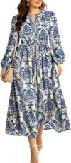 BOHOWE Long Sleeve Boho Dress