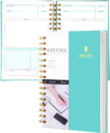 Meeting Notebook for Work, Business Hardcover with Action Items, 5.5 x 8.5