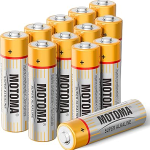 MOTOMA AA Alkaline Batteries, 12/48-Pack