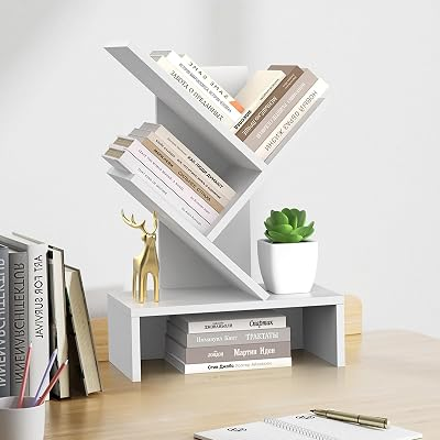 GODFERYXIN 4-Tier Small Bookshelf