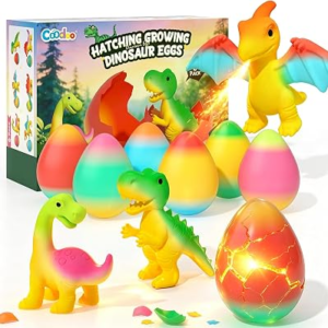 Dinosaur Hatching Surprise Eggs – 6 Pack Dinosaur Toys for Kids 3-5 5-7 6-8 | Easter Basket Stuffers, Christmas Birthday Party Favors for Kids 4-8, Toddler Outdoor Toys, Crafts Gifts for Ages 3 4 5 6 7 8