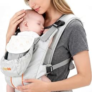 CoziBB Baby Carrier, 3-in-1 Cozy Baby Wraps Carrier with Air Cushion Waist Belt, Adjustable & Ergonomic Baby Carrier Newborn to Toddler for 7.7-33lbs, Toddler Carrier with Lock Belt, Storage Pocket