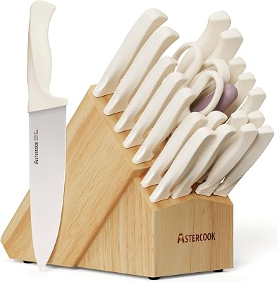 ASTERCOOK 22-Piece Kitchen Knife Set