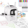 Drawing Robot for Kids with 192 Cards, Smart Robot Drawing Machine Toys for 3+ Year Old Boys and Girls, Interactive Painting Learning and Educational Toy Perfect for Birthday Chirstmas Party, White