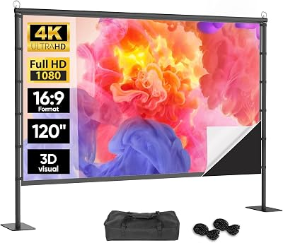 VOOPVOR 120 Inch Outdoor Projector Screen