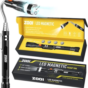 Magnetic Pickup Tool Telescoping Magnetic Flashlight with LED