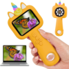 2.4″ Screen Handheld Microscope for Kids, 600X Digital 4K Kids Microscope, 8 LEDs Pocket Microscope, Portable Edu Toy for Ages 3-12 Boys& Girls Exploring Bugs Plants at Home & Outdoor Travel(Yellow)