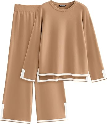 PRETTYGARDEN Womens Knit Sweater Set