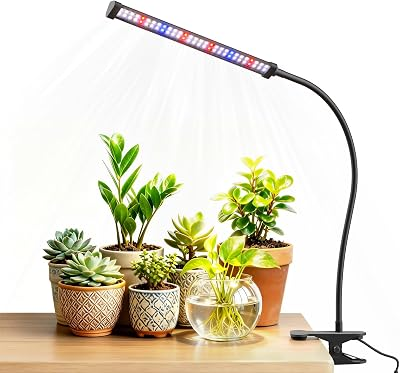 Sonamindary Grow Lights for Indoor Plants, Clip-On LED Clamp, Single Head