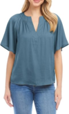 Women’s V Neck Tops with Flounce Sleeves Dressy Casual