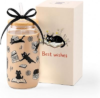 KORHONEN Cat Book Lover Gifts Glass Cup