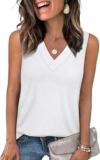YESTTO Womens V Neck Summer Tops