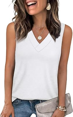 YESTTO Womens V Neck Summer Tops