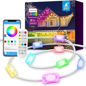 YFFSHLCS Permanent Outdoor Lights 200Ft