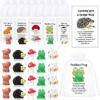 25 Sets Animal Pun Note Cards Employee Appreciation Gift Bulk Resin Animals Toy with Thank You Card Coworker Stuff Set Teacher Inspiration Note