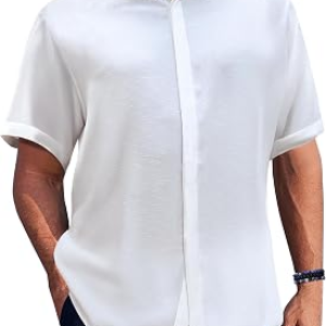 RIOOFINX Mens Button-Down Shirts