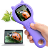 Microscope for Kids – Electronic Handheld Magnifying Glass for Children-STEM Outdoor Science Kit for Summer Travel & Camping Toy,Birthday Gifts Toys for 5-8 9-12 Year Old Girls（Purple）