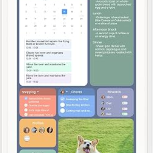 15.6-Inch Smart Digital Calendar & Photo Frame for Family, Wall Planner with Auto-Sync to Apple, Google & Outlook, Touchscreen Display with Chore Chart, To-Do Lists & Meal Planner, White Frame, No Subscription