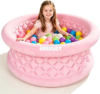 Ball Pit for Toddlers,Inflatable Baby Ball Pit,Soft Round Play Set Ball Pool for Kids,Ideal Gift for Babies Indoor and Outdoor Game,Pink, (Balls not Included)