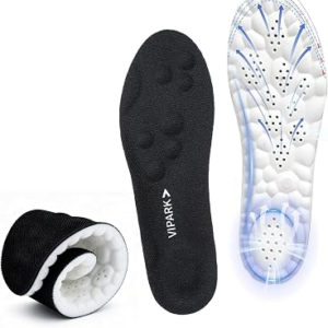 Vipark PU Foam Memory Foam Insoles for Men Women – Soft Cushioning Shoe Inserts, Arch Support, Breathable Anti-Fatigue, Trim to Fit