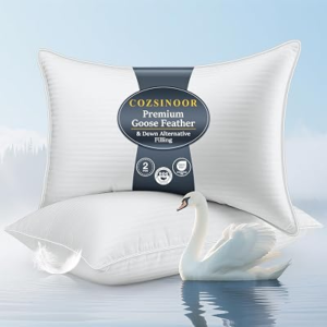 COZSINOOR Goose Down Feather Pillows Set of 2