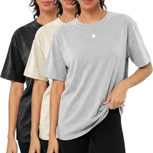 Miniyear Womens Oversized T Shirts–3 Pack