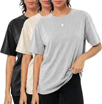 Miniyear Womens Oversized T Shirts--3 Pack