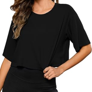 QUENTEEN Womens Boxy Half Sleeve T-Shirt