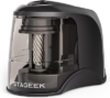 STAGEEK Electric Pencil Sharpener, Plug in or USB/Battery Operated, Black