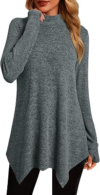 JUSTFASHIONNOW Womens Turtleneck Tunic Tops