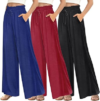 BOHOWE Womens Wide Leg Pants –1 Or 3 Pcs