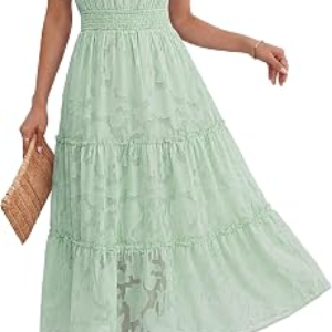 CARACILIA Floral Maxi Dress