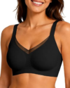 As Fairy Wireless Seamless Jelly Support Full Coverage Bra with V Mesh Neck