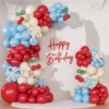 CROSSFINGERS Cherry Red and Blue Balloon Arch Kit