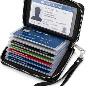 VISNSKY 20 Slots Pu Leather Card Holder