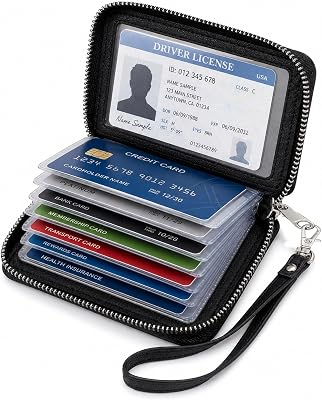 VISNSKY 20 Slots Pu Leather Card Holder