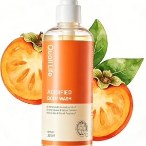 QualiLife Acidified Body Wash, pH-Optimized Odor Control, 10.1 Fl Oz