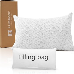 Adjustable Memory Foam Pillow, Queen,Extra Fill, Washable Cover | Extra fill included; bamboo-blend washable cover; adjustable loft for side, back, and stomach sleepers
