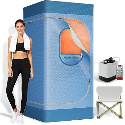 NOERISHIA Portable Sauna for Home with 3L 1200W Steamer